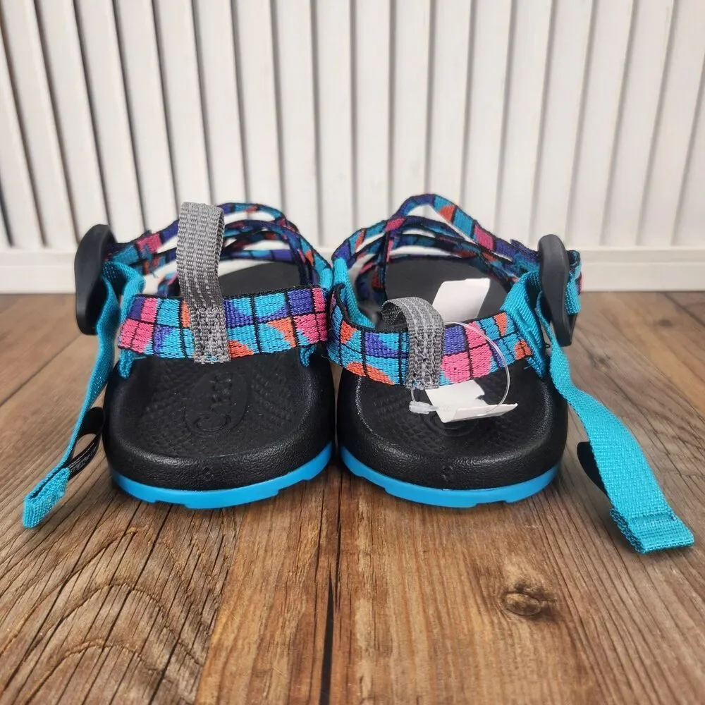 Chaco ZX/1 Ecotread Kids Sz 3 M Break Teal Hiking Beach Strappy Sandals J180264